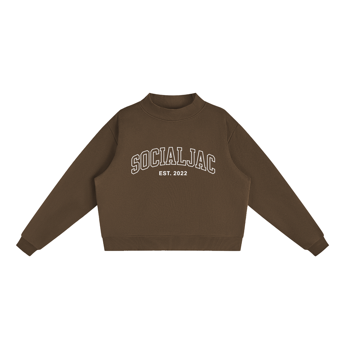 SocialJac Mock-Neck Crew Sweatshirt