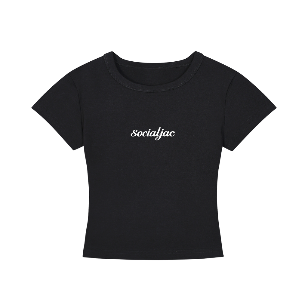 SocialJac Cropped T-Shirt | Black