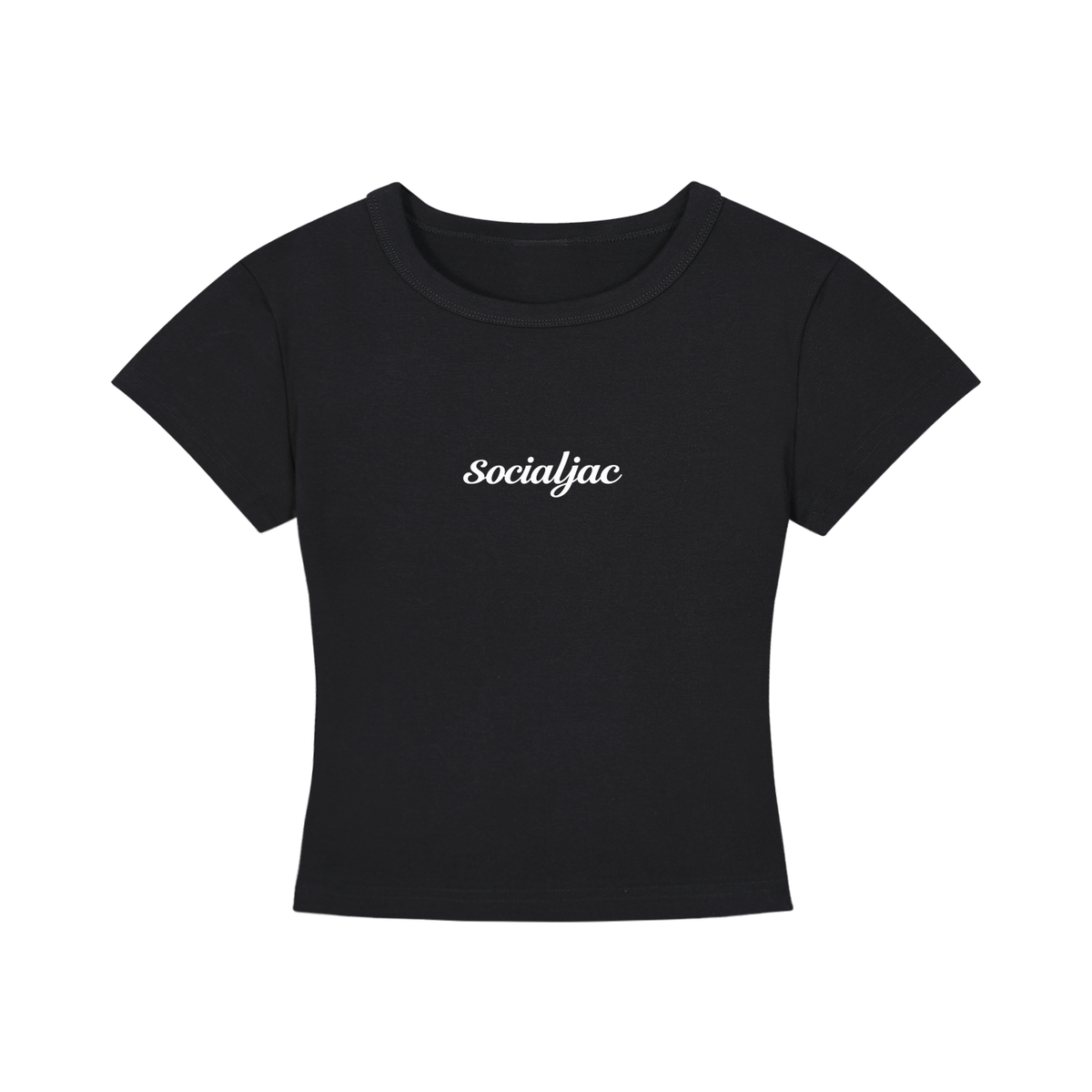SocialJac Cropped T-Shirt | Black