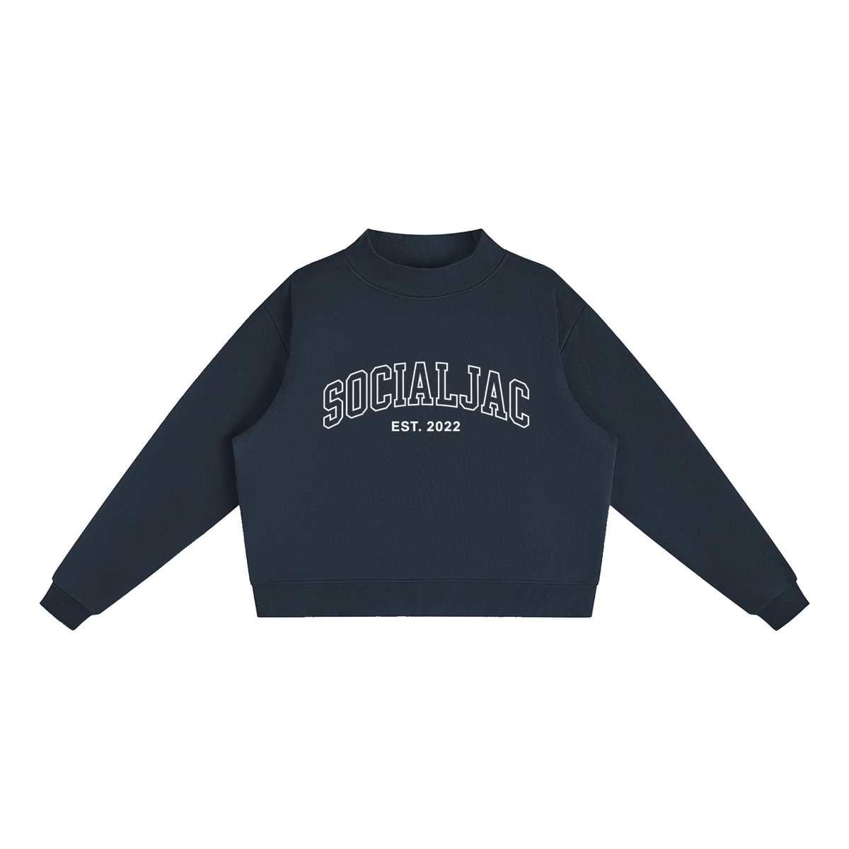 SocialJac Mock-Neck Crew Sweatshirt