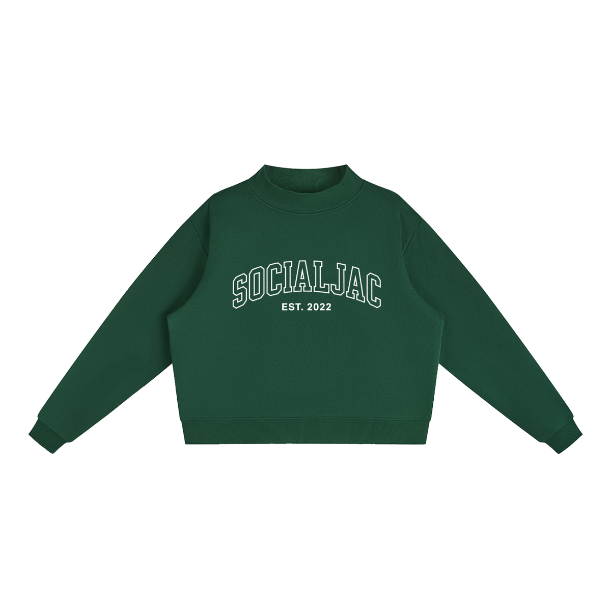 SocialJac Mock-Neck Crew Sweatshirt