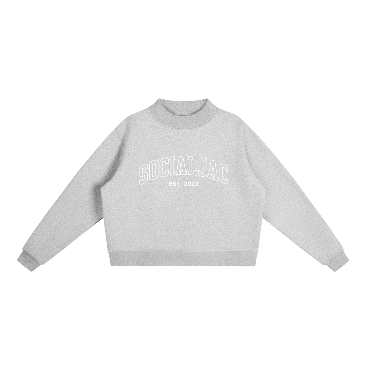 SocialJac Mock-Neck Crew Sweatshirt