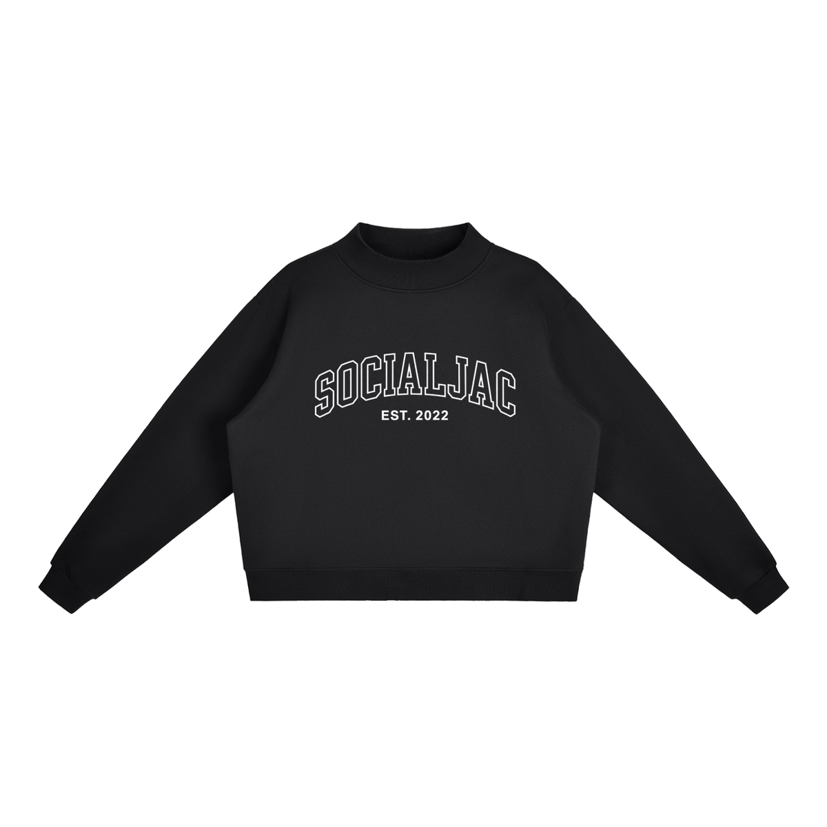 SocialJac Mock-Neck Crew Sweatshirt
