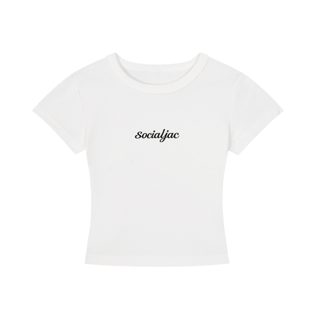 SocialJac Cropped T-Shirt | White