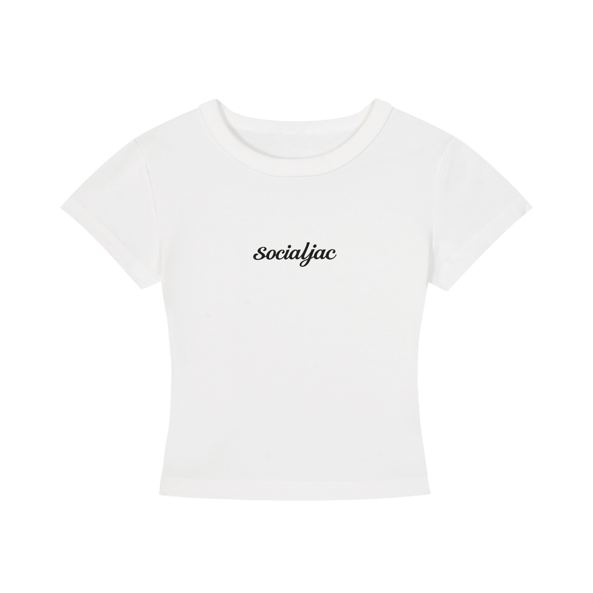 SocialJac Cropped T-Shirt | White