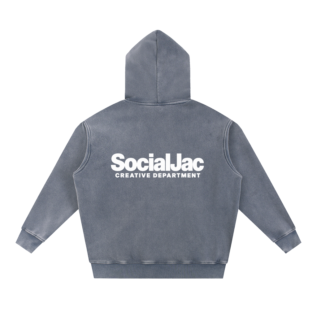 Snow Wash Fleece Oversize Hoodie